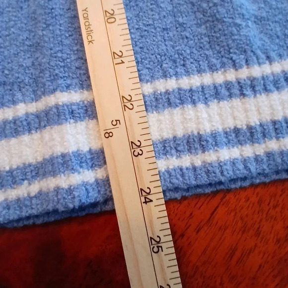 Talbot women's XS scoopneck sweater blue white very soft - Picture 6 of 6